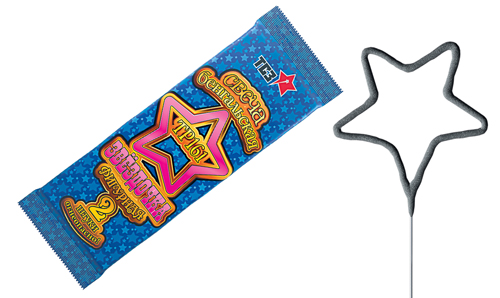  Бенгальские свечи фигурные 2 шт "Звездочка"  в Серове